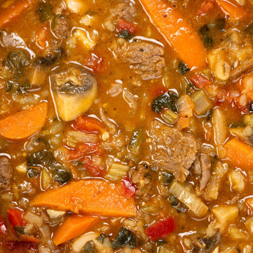 Beef stew (closeup)